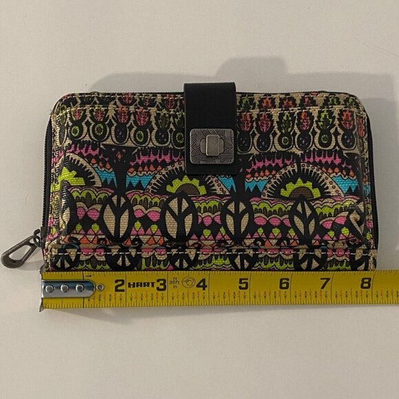 Sakroots Zip Around Wallet Clutch Faux Leather Floral Print  Multiple Card Slots - Picture 10 of 11